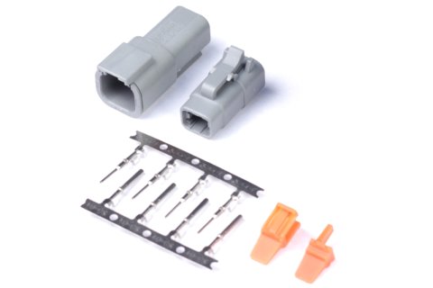 Haltech Matching Set of Deutsch DTM-4 Connectors 7.5 Amp Plug & Pins thumbnail 2