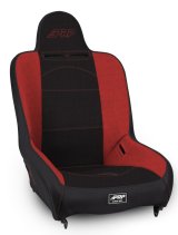PRP Premier High Back Suspension Seat (Two Neck Slots) - Black/Red thumbnail 1