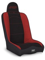 PRP Daily Driver High Back Suspension Seat (Two Neck Slots) - Black/Red thumbnail 1