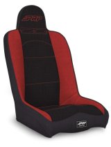 PRP Daily Driver High Back Suspension Seat (Two Neck Slots) - Black/Red thumbnail 4