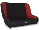 PRP Jeep TJ/LJ/JK Low Back Rear Bench - Black/Red thumbnail 1