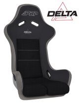 PRP Delta Composite Seat- Black/Grey (PRP Silver Outline/Delta Silver- Silver Stitching) thumbnail 1