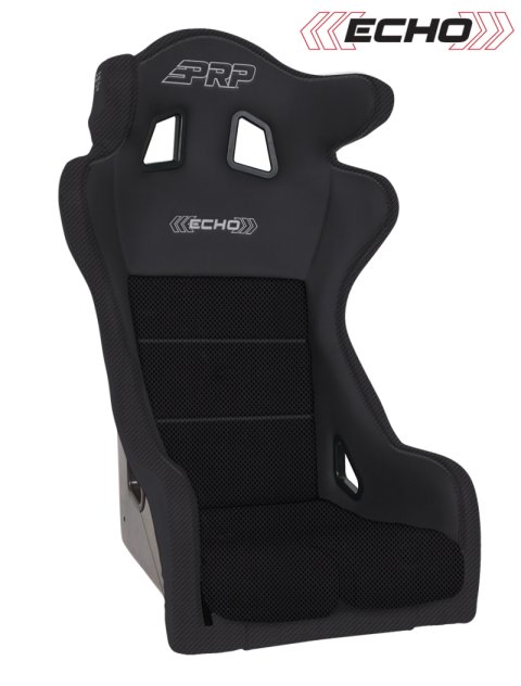 PRP Echo Composite Seat- Black (PRP Black Outline/Delta Black- Black Stitching) thumbnail 1