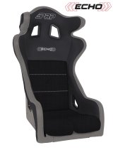 PRP Echo Composite Seat- Black/Grey (PRP Silver Outline/Delta Silver- Silver Stitching) thumbnail 1