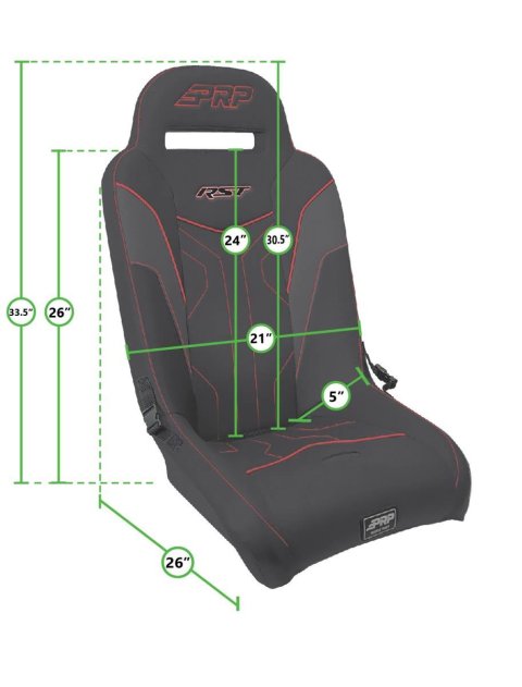 PRP RST Rear Suspension Seat- Black/Blue thumbnail 5