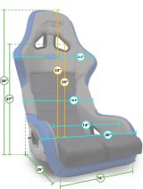 PRP Tango Composite Seat- Black/Grey thumbnail 2