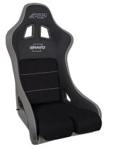 PRP Bravo Composite Seat- Black/Grey (PRP Silver Outline/Bravo Silver- Silver Stitching) thumbnail 2
