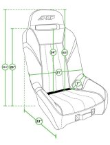 PRP Polaris RZR PRO XP/PRO R/Turbo R GT/S.E. Suspension Seat- Black/Red thumbnail 2