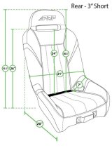 PRP GT/S.E. Rear Suspension Seat- Black/Blue thumbnail 5