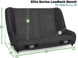 PRP Jeep Wrangler TJ/LJ/JK Elite Series Suspension Bench Seat thumbnail 3