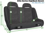 PRP Jeep Wrangler JKU/JLU Elite Series Suspension Bench Seat thumbnail 3
