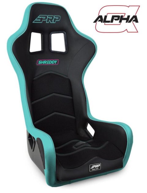 PRP Shreddy Alpha Composite Seat- Black/Teal thumbnail 1