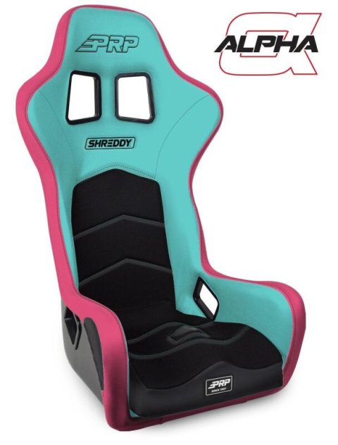PRP Shreddy Alpha Composite Seat Black- Pink/Teal thumbnail 1