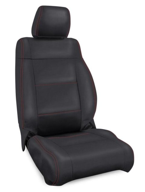 PRP 07-10 Jeep Wrangler JK Front Seat Covers/2 door or 4 door (Pair) - Black with Red Stitching thumbnail 2