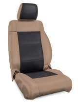PRP 07-10 Jeep Wrangler JK Front Seat Covers/2 door or 4 door (Pair) - Black/Tan thumbnail 2