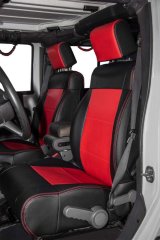PRP 07-10 Jeep Wrangler JK Front Seat Covers/2 door or 4 door (Pair) - Black/Red thumbnail 4