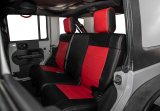 PRP 11-12 Jeep Wrangler JKU Rear Seat Cover/4 door - Black/Red thumbnail 2