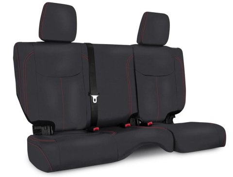 PRP 13-18 Jeep Wrangler JK Rear Seat Cover/2 door - Black with Red Stitching thumbnail 1