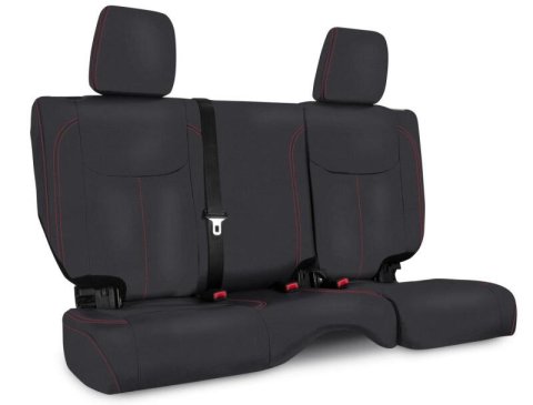 PRP 13-18 Jeep Wrangler JK Rear Seat Cover/2 door - Black with Red Stitching thumbnail 3