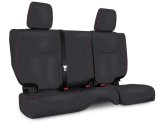 PRP 13-18 Jeep Wrangler JKU Rear Seat Cover/4 door - Black with Red Stitching thumbnail 3