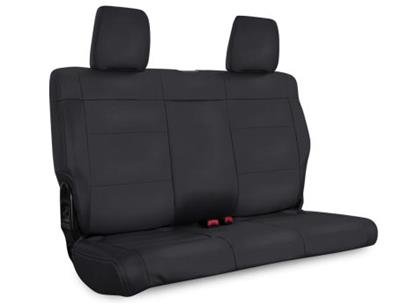 PRP 07 Jeep Wrangler JKU Rear Seat Cover/4 door - Black with Red Stitching thumbnail 1