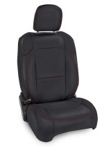 PRP 2018+ Jeep Wrangler JL/2 Door/ Non-Rubicon Front Seat Covers (Pair) - Black w/ Red Stitching thumbnail 3