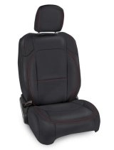 PRP 2018+ Jeep Wrangler JL/2 Door/ Non-Rubicon Front Seat Covers (Pair) - Black w/ Red Stitching thumbnail 5