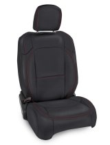 PRP 2018+ Jeep Wrangler JL/2 door/Rubicon Front Seat Covers (Pair) - Black with Red Stitching thumbnail 1