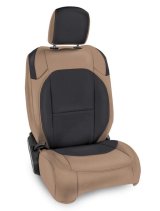 PRP 2018+ Jeep Wrangler JLU/4 Door/ Jeep Gladiator JT/ Rubicon Front Seat Covers (Pair) - Black/Tan thumbnail 2