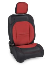 PRP 2018+ Jeep Wrangler JLU/4 Door/ Jeep Gladiator JT/ Rubicon Front Seat Covers (Pair) - Black/Red thumbnail 1