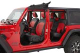 PRP 2018+ Jeep Wrangler JLU/4 Door/ Jeep Gladiator JT/ Rubicon Front Seat Covers (Pair) - Black/Red thumbnail 4