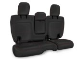 PRP 2018+ Jeep Wrangler JLU/4 Door Rear Bench Cover w/ Leather Interior - Black w/ Red Stitching thumbnail 3