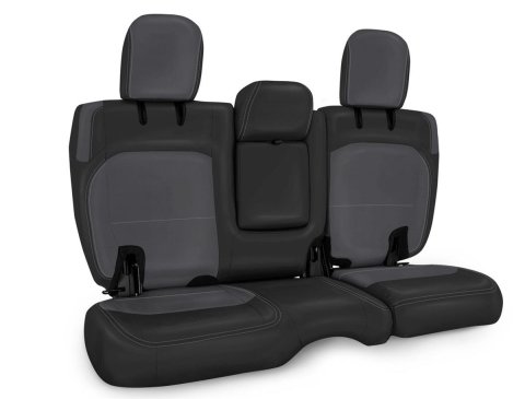 PRP 2018+ Jeep Wrangler JLU/4 door Rear Bench Cover with Leather Interior - Black/Grey