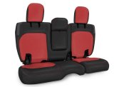 PRP 2018+ Jeep Wrangler JLU/4 door Rear Bench Cover with Leather Interior - Black/Red thumbnail 1