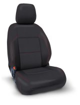 PRP 2016+ Toyota Tacoma Front Seat Covers (Pair) - Black with Red Stitching thumbnail 1