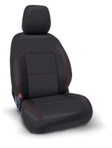 PRP 2016+ Toyota Tacoma Front Seat Covers (Pair) - Black with Red Stitching thumbnail 2