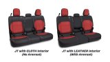 PRP 2020+ Jeep Gladiator JT Rear Bench Cover with Leather Interior - Black with Red Stitching thumbnail 3