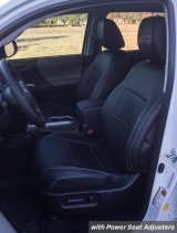 PRP 2016+ Toyota Tacoma Front Seat Covers with Electric Seat Adj. (Pair) - Black with Red Stitching thumbnail 4