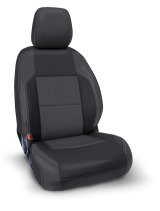 PRP 2016+ Toyota Tacoma Front Seat Covers with Electric Seat Adjusters (Pair) - Black/Grey thumbnail 2
