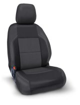 PRP 2016+ Toyota Tacoma Front Seat Covers with Electric Seat Adjusters (Pair) - Black/Grey thumbnail 3