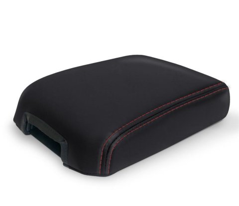 PRP 2016+ Center Console Cover Toyota Tacoma - Black with Red Stitching