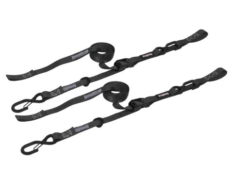 PRP Cam-Lock 1in.x10ft. Tie Down with Snap S Hooks and Soft Tie - Black - Pr. thumbnail 1