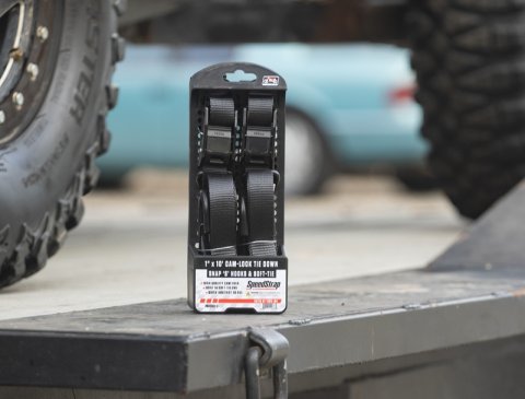 PRP Cam-Lock 1in.x10ft. Tie Down with Snap S Hooks and Soft Tie - Black - Pr. thumbnail 6