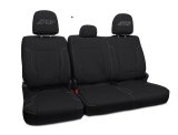 PRP 12-14 Ford Raptor Rear Bench Seat Covers- Black with Silver Stitch thumbnail 1