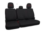 PRP 12-14 Ford Raptor Rear Bench Seat Covers - Black w/ Red Stitch thumbnail 1