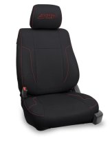 PRP 12-14 Ford Raptor Front Seat Covers (Pair) - Black w/ Red Stitch thumbnail 1