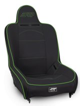 PRP Premier High Back Suspension Seat- Black/Green Vinyl thumbnail 1