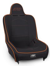 PRP Premier High Back Suspension Seat- Black/Orange Vinyl thumbnail 1