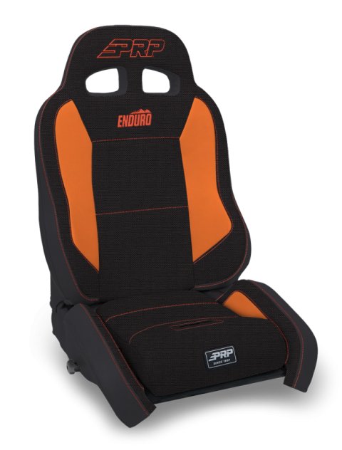 PRP EnduroCrawl Reclining Suspension Seat - Black/Orange Tweed - Driver