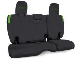 PRP Jeep Wrangler JL Rear Bench Covers - 2 door - Black/Green thumbnail 1